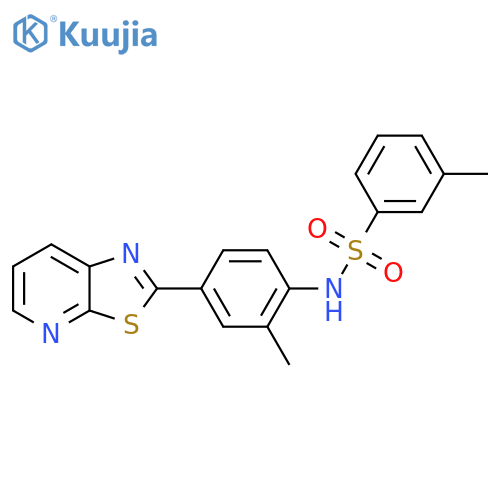 3-methyl-N-(2-methyl-4-{1,3thiazolo5,4-bpyridin-2-yl}phenyl)benzene-1-sulfonamide structure