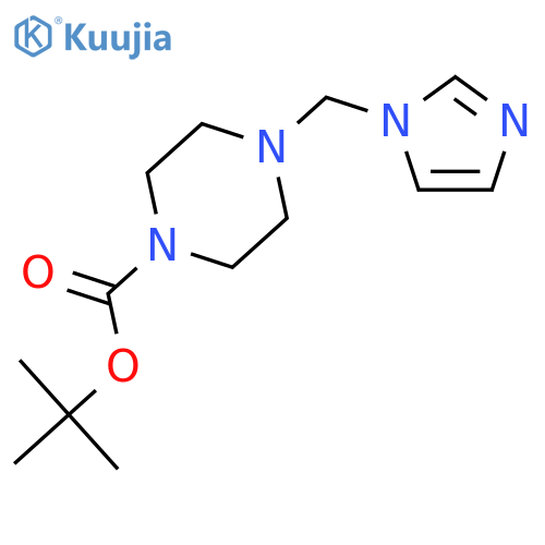 4-Imidazol-1-ylmethyl-piperazine-1-carboxylic acid tert-butyl ester structure
