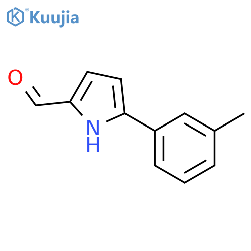 5-(3-Methylphenyl)-1H-pyrrole-2-carbaldehyde structure