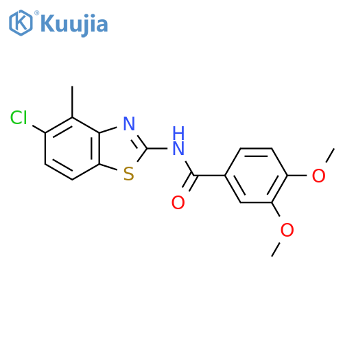 N-(5-chloro-4-methyl-1,3-benzothiazol-2-yl)-3,4-dimethoxybenzamide structure