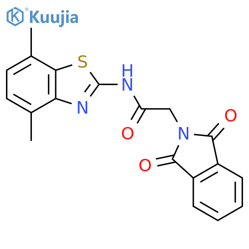 N-(4,7-dimethyl-1,3-benzothiazol-2-yl)-2-(1,3-dioxo-2,3-dihydro-1H-isoindol-2-yl)acetamide structure