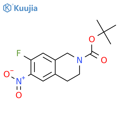 Tert-Butyl 7-fluoro-6-nitro-3,4-dihydroisoquinoline-2(1H)-carboxylate structure