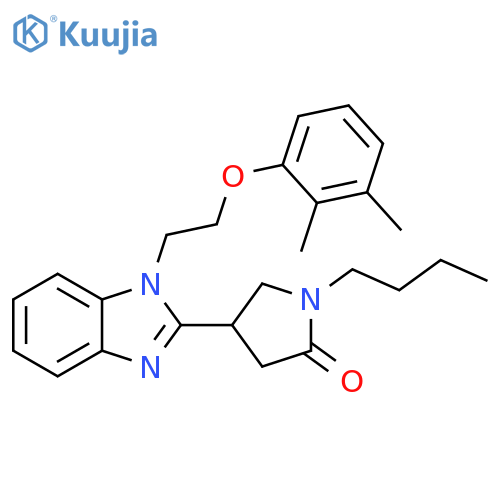 1-butyl-4-{1-2-(2,3-dimethylphenoxy)ethyl-1H-1,3-benzodiazol-2-yl}pyrrolidin-2-one structure