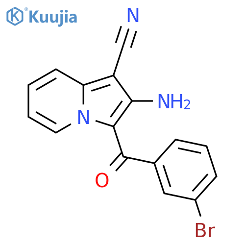 2-Amino-3-(3-bromobenzoyl)indolizine-1-carbonitrile structure