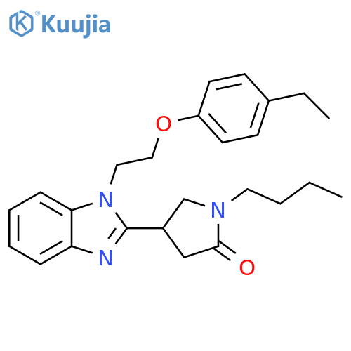 1-butyl-4-{1-2-(4-ethylphenoxy)ethyl-1H-1,3-benzodiazol-2-yl}pyrrolidin-2-one structure