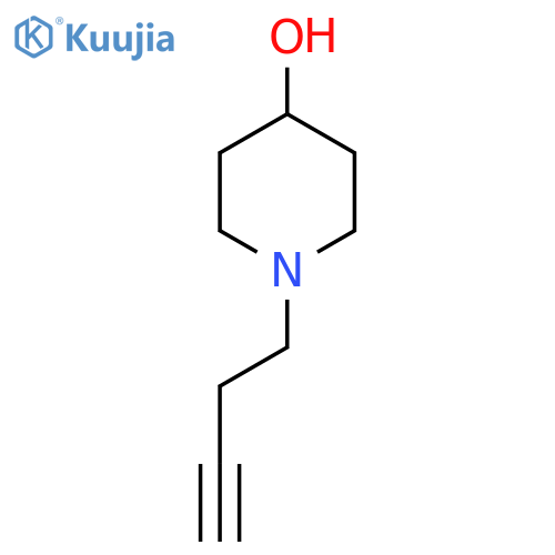 1-(But-3-yn-1-yl)piperidin-4-ol structure