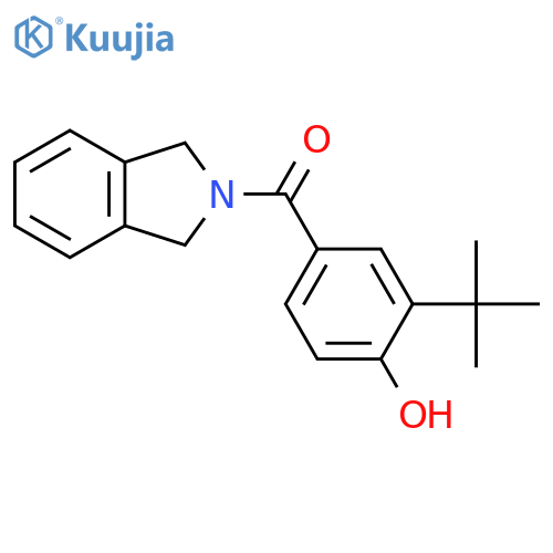 2-Tert-butyl-4-(1,3-dihydro-2H-isoindol-2-ylcarbonyl)phenol structure