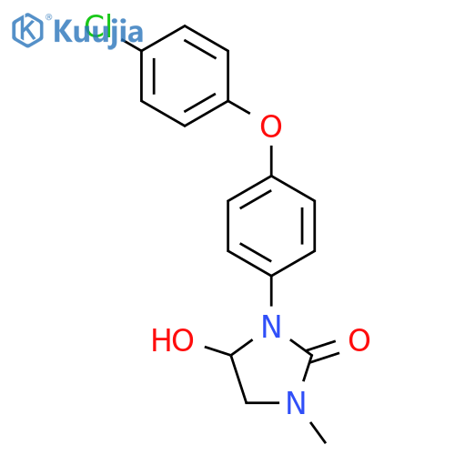 2-IMIDAZOLIDINONE, 3-[4-(4-CHLOROPHENOXY)PHENYL]-4-HYDROXY-1-METHYL- structure
