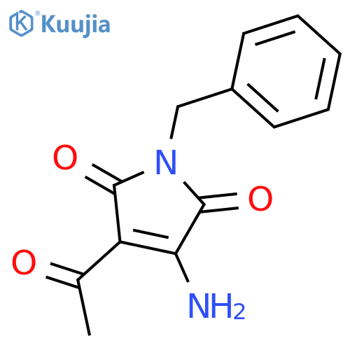 1H-Pyrrole-2,5-dione, 3-acetyl-4-amino-1-(phenylmethyl)- structure