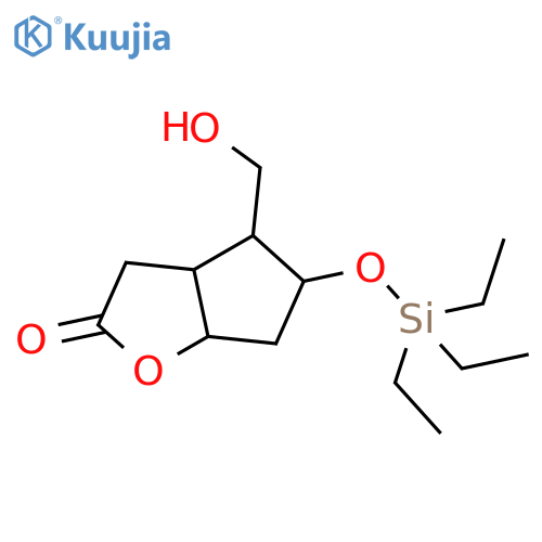 (3AR,4S,5R,6aS)-4-(Hydroxymethyl)-5-((triethylsilyl)-oxy)hexahydro-2H-cyclopentabfuran-2-one structure
