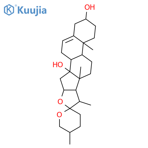 (25R,S)-spirost-5-en-3beta,14alpha-diol structure