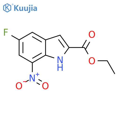 5-Fluoro-7-nitroindole-2-carboxylic acid ethyl ester structure