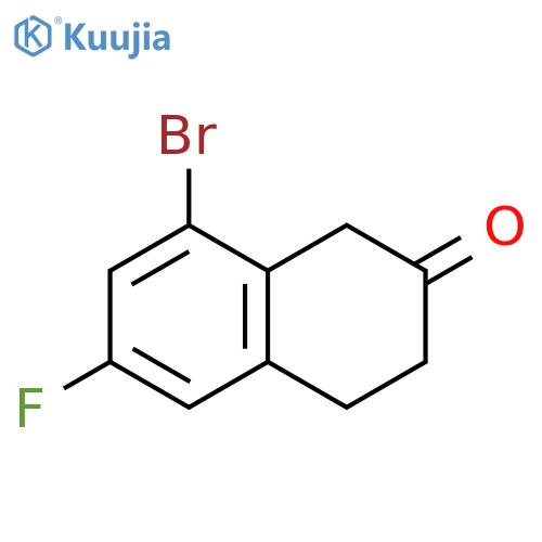 2(1H)-NAPHTHALENONE, 8-BROMO-6-FLUORO-3,4-DIHYDRO- structure