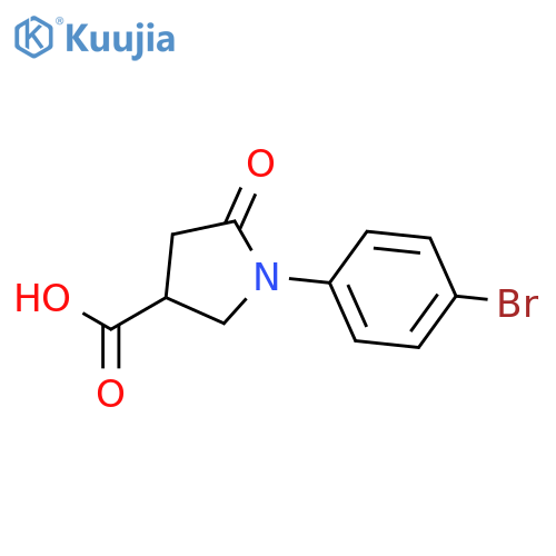 1-(4-Bromophenyl)-5-oxopyrrolidine-3-carboxylic acid structure