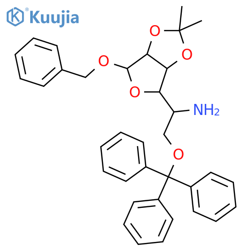 Benzyl 5-Amino-5-deoxy-2,3-O-isopropylidene-6-O-trityl-α-D-mannofuranoside structure