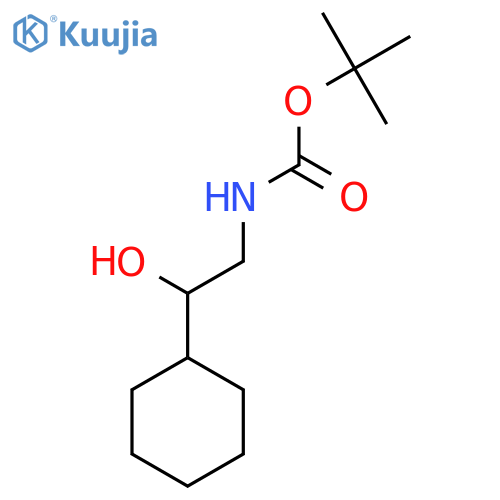 Tert-butyl 2-cyclohexyl-2-hydroxyethylcarbamate structure