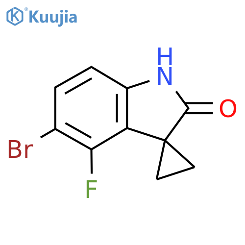 5'-Bromo-4'-fluorospiro[cyclopropane-1,3'-indolin]-2'-one structure