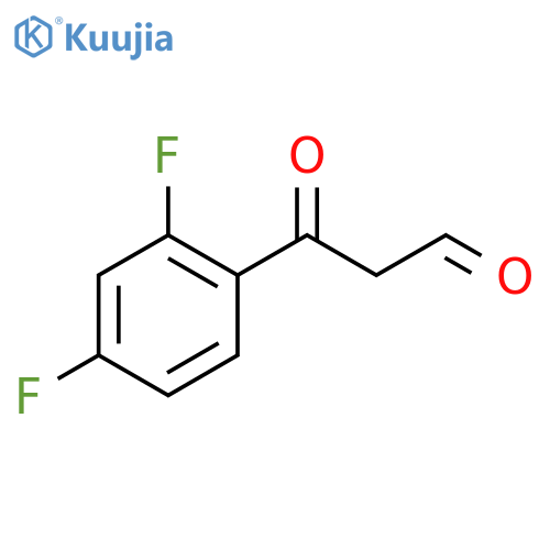 3-(2,4-Difluorophenyl)-3-oxopropanal structure