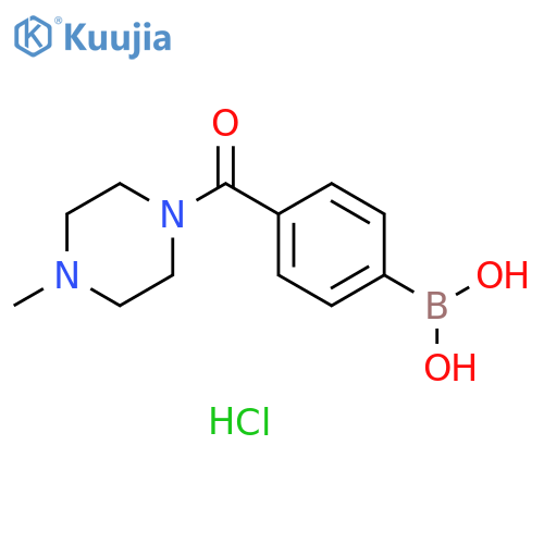 (4-((4-Methylpiperazin-1-yl)carbamoyl)phenyl)boronic acid hydrochloride structure