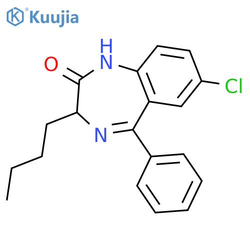 2H-1,4-Benzodiazepin-2-one, 3-butyl-7-chloro-1,3-dihydro-5-phenyl- structure