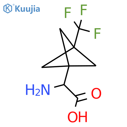 (2S)-2-amino-2-[3-(trifluoromethyl)bicyclo[1.1.1]pentan-1-yl]acetic acid structure