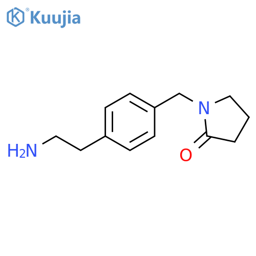 1-{4-(2-aminoethyl)phenylmethyl}pyrrolidin-2-one structure