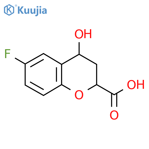 6-Fluoro-4-hydroxy-3,4-dihydro-2H-1-benzopyran-2-carboxylic acid structure