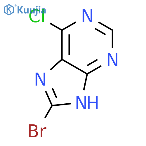 8-Bromo-6-chloro-9H-purine structure