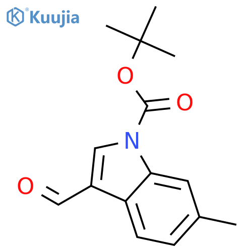 tert-Butyl 3-Formyl-6-methyl-1H-indole-1-carboxylate structure