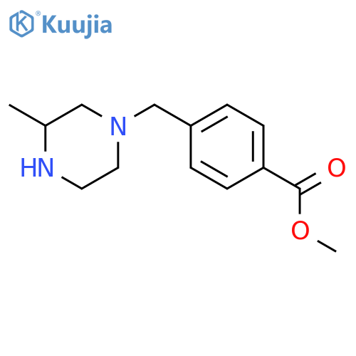 Methyl 4-(3-methylpiperazin-1-ylmethyl)benzoate structure