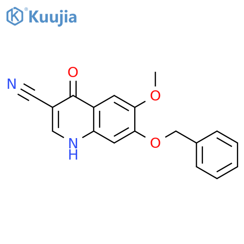 1,4-Dihydro-6-methoxy-4-oxo-7-(phenylmethoxy)-3-Quinolinecarbonitrile structure