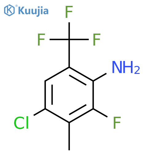 4-Chloro-2-fluoro-3-methyl-6-(trifluoromethyl)aniline structure