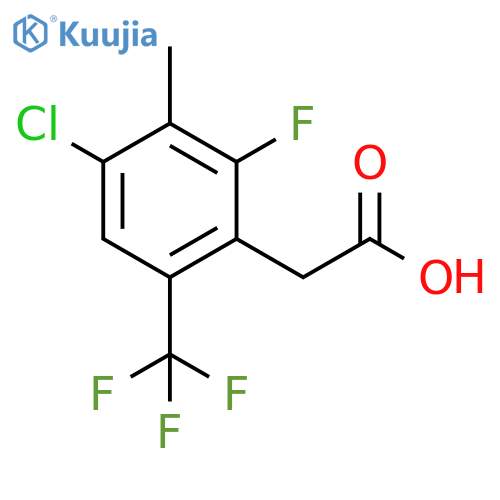4-Chloro-2-fluoro-3-methyl-6-(trifluoromethyl)phenylacetic acid structure