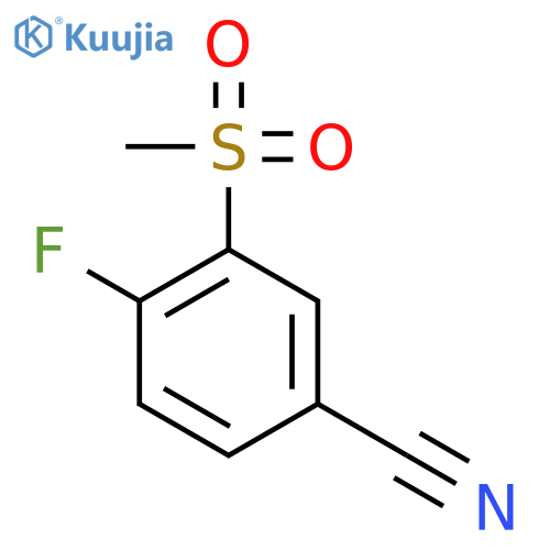 4-fluoro-3-(methylsulfonyl)benzonitrile structure