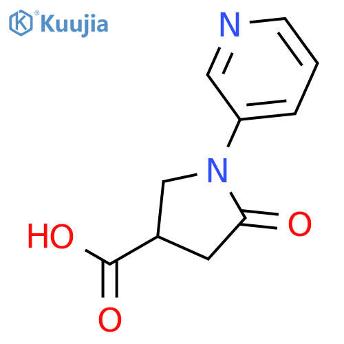 5-oxo-1-(pyridin-3-yl)pyrrolidine-3-carboxylic acid structure