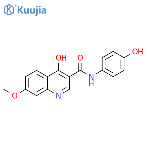 3-Quinolinecarboxamide, 4-hydroxy-N-(4-hydroxyphenyl)-7-methoxy- structure
