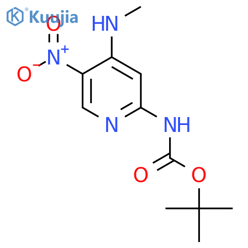 Tert-Butyl (4-(methylamino)-5-nitropyridin-2-yl)carbamate structure