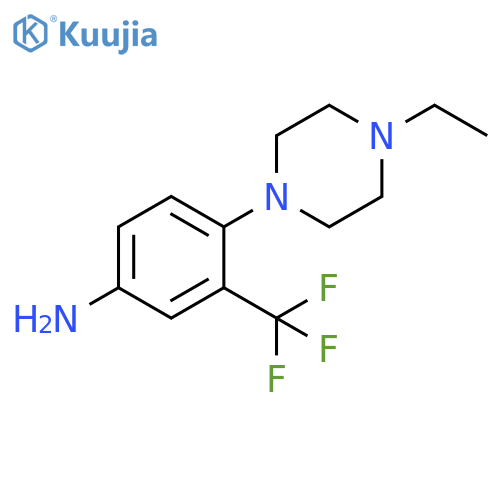 4-(4-ethylpiperazin-1-yl)-3-(trifluoromethyl)aniline structure