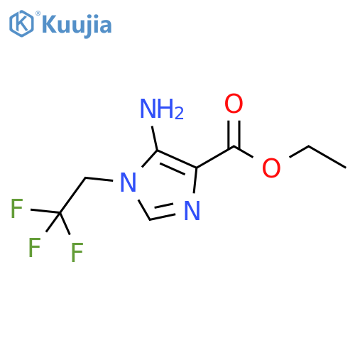 ethyl 5-amino-1-(2,2,2-trifluoroethyl)-1H-imidazole-4-carboxylate structure