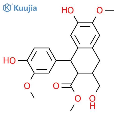 2,7'-Cyclo-3',4,4',5,9-pentahydroxy-8,8'-lignan-9'-oic acid; (7'R,8S,8'S)-form, 3',5-Di-Me ether, Me ester structure