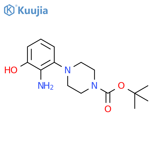 1-Piperazinecarboxylic acid, 4-(2-amino-3-hydroxyphenyl)-, 1,1-dimethylethyl ester structure
