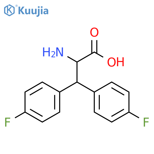 2-amino-3,3-bis(4-fluorophenyl)propanoic acid structure