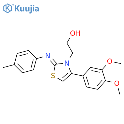 2-(2Z)-4-(3,4-dimethoxyphenyl)-2-(4-methylphenyl)imino-2,3-dihydro-1,3-thiazol-3-ylethan-1-ol structure
