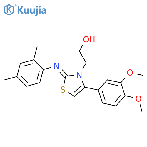 2-(2Z)-4-(3,4-dimethoxyphenyl)-2-(2,4-dimethylphenyl)imino-2,3-dihydro-1,3-thiazol-3-ylethan-1-ol structure