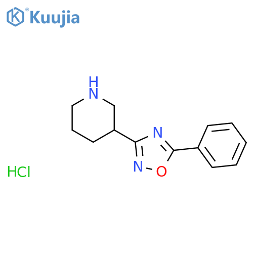 5-Phenyl-3-(piperidin-3-yl)-1,2,4-oxadiazole hydrochloride structure