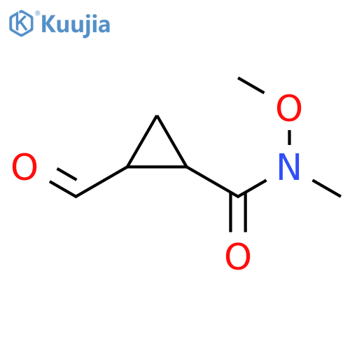 Cyclopropanecarboxamide, 2-formyl-N-methoxy-N-methyl- structure