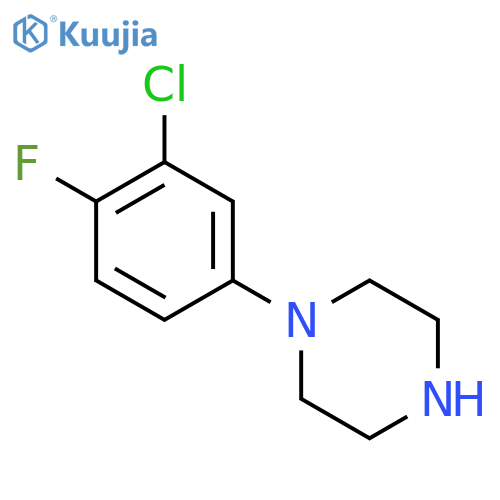 1-(3-chloro-4-fluorophenyl)piperazine structure