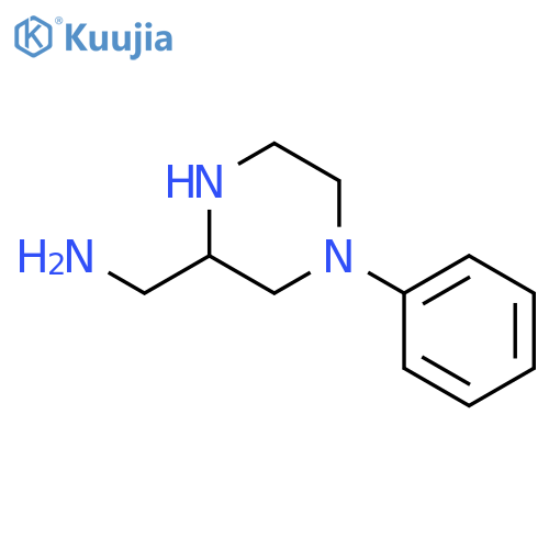 (4-Phenyl-piperazin-2-yl)-methylamine structure