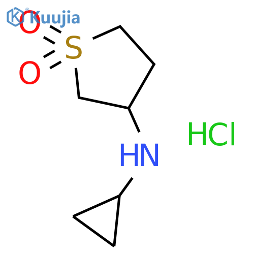 3-(cyclopropylamino)-1λ?-thiolane-1,1-dione hydrochloride structure