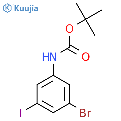 tert-butyl N-(3-bromo-5-iodophenyl)carbamate structure